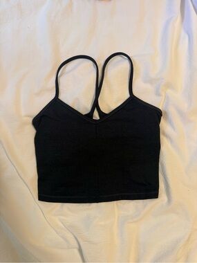 Charcoal Grey Strappy Cropped Tank Top